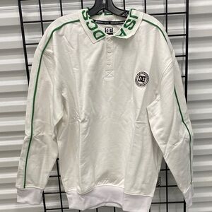 DC White Polo Shirt with Black Logo